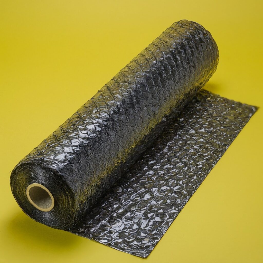 Black bubble wrap roll