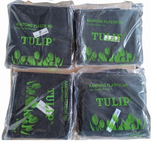 Black Tulip trash bags in packaging