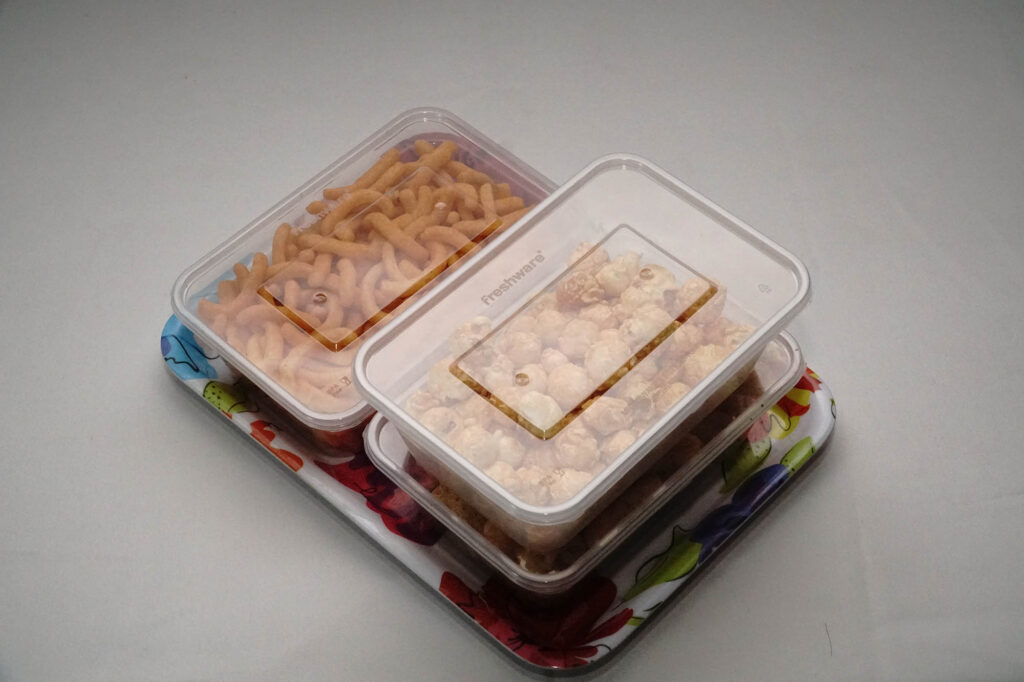 Rectangular Freshware thinwall with food